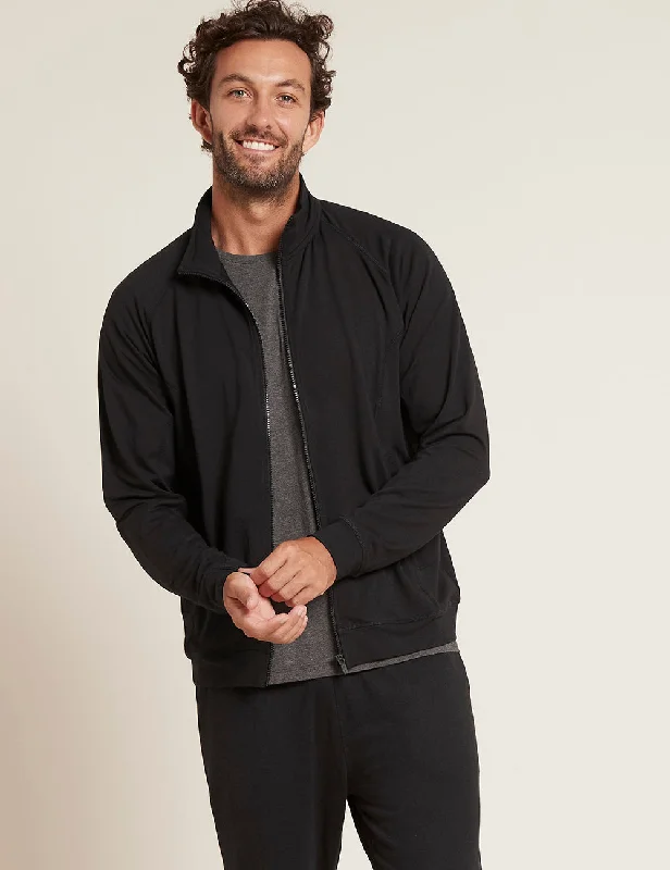 Men's distressed denim - look t - shirts with a rugged appealMen's distressed denim - look t - shirts with a rugged appealMen's Essential Zip-Up Jacket - Black