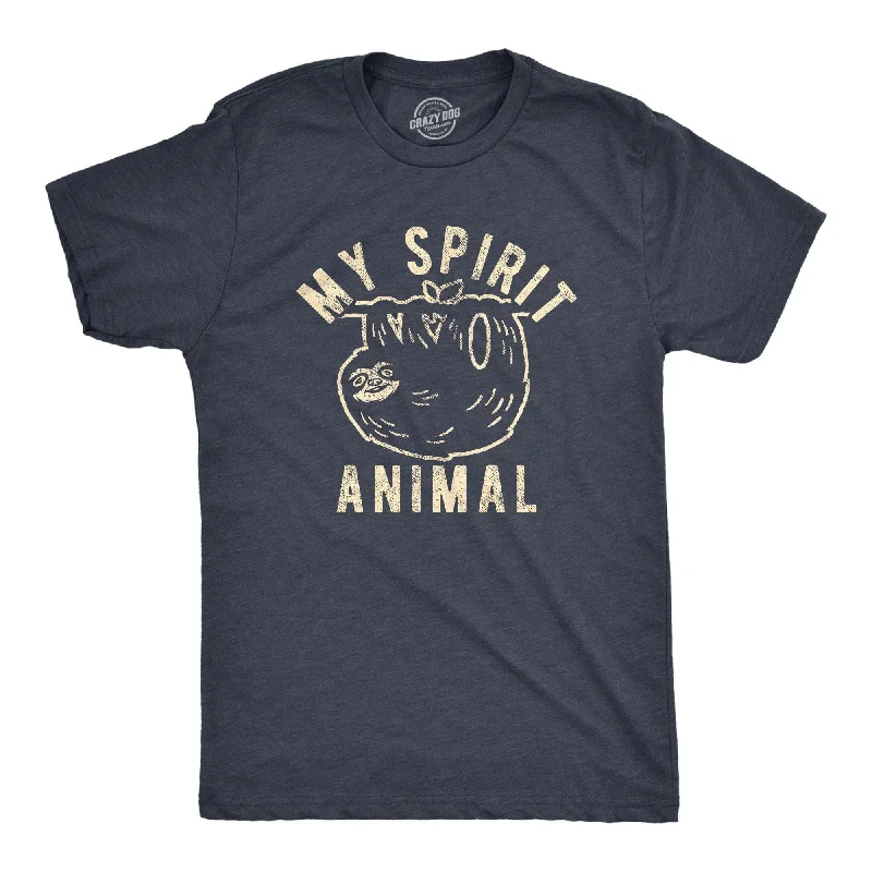Men's short - sleeve linen t - shirts for summer beach outingsMen's short - sleeve linen t - shirts for summer beach outingsMy Spirit Animal: Sloth Men's T Shirt