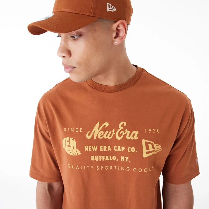 Men's moisture - wicking athletic t - shirts for intense workoutsMen's moisture - wicking athletic t - shirts for intense workoutsNew Era Heritage Patch Brown Oversized T-Shirt