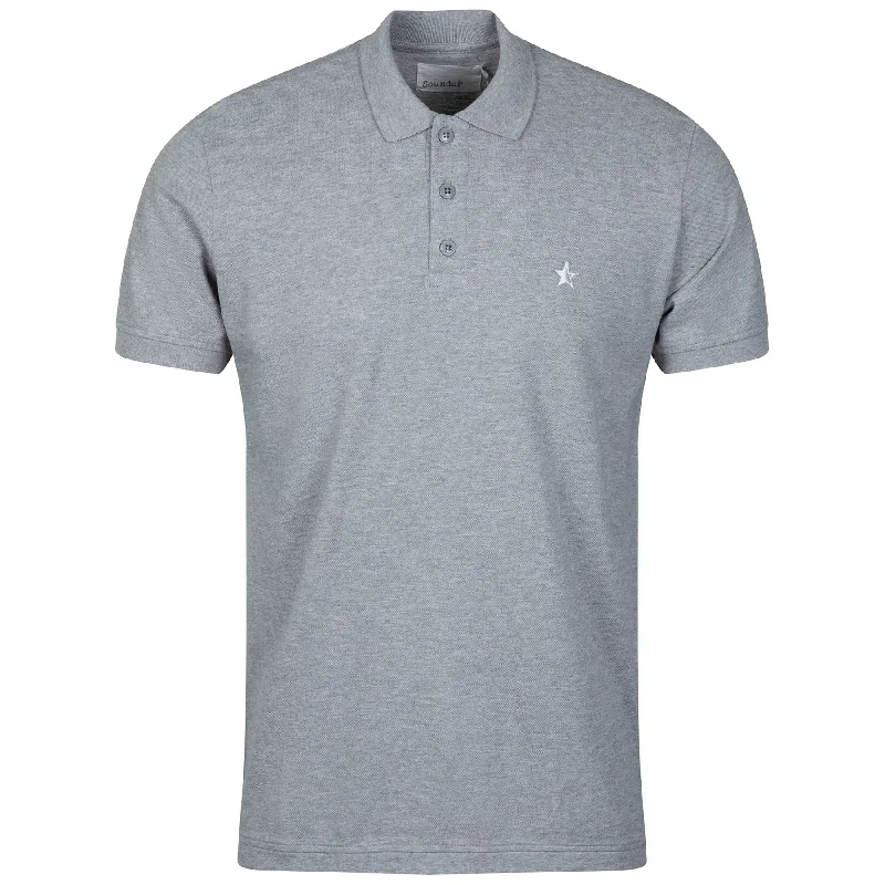 Men's jacquard woven polo shirts with intricate designsPlay Well Polo Grey Melange - 2024