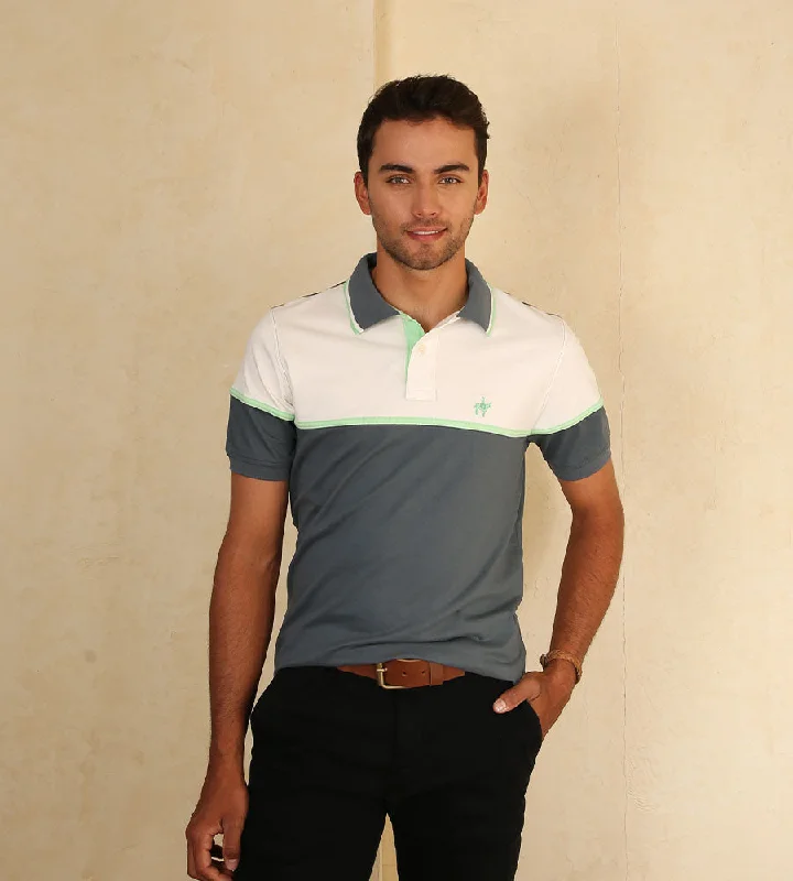 Men's quick - dry polo shirts for water sports activitiesPolo Bloques Gris Ratón Ref. 129050524