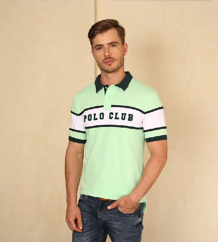 Men's lightweight performance polo shirts for tennis matchesPolo Bloques Verde Limón Ref. 129020624