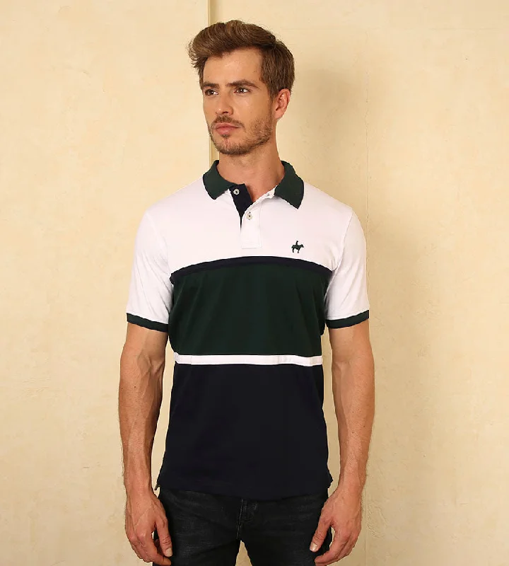 Men's vintage - inspired retro polo shirts with unique patternsPolo Bloques Verde Petróleo Ref. 129070924