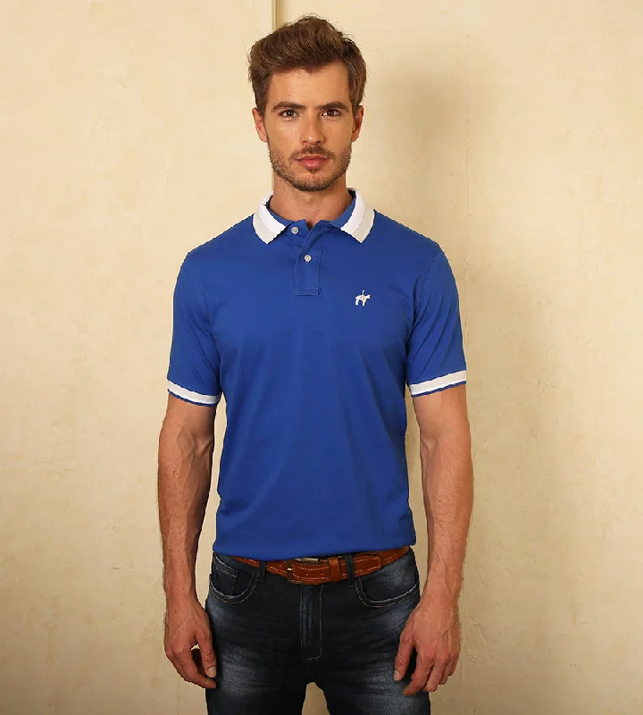 Men's lightweight performance polo shirts for tennis matchesPolo Contraste Color Azul Imperial Ref. 130031124