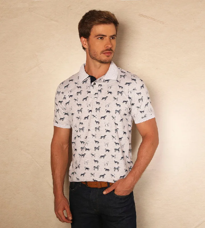 Men's reversible polo shirts with two different looksPolo Estampada Jaspe Gris Claro Ref. 131010324