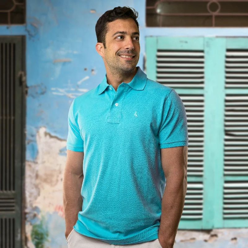 Men's two - tone stripe polo shirts with a preppy styleOriginal Pelican Polo - Marine Blue