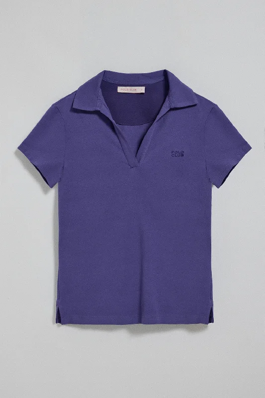 Men's reversible polo shirts with two different looksPolo Pedraza sin botones azul océano con logo engomado Polo Club