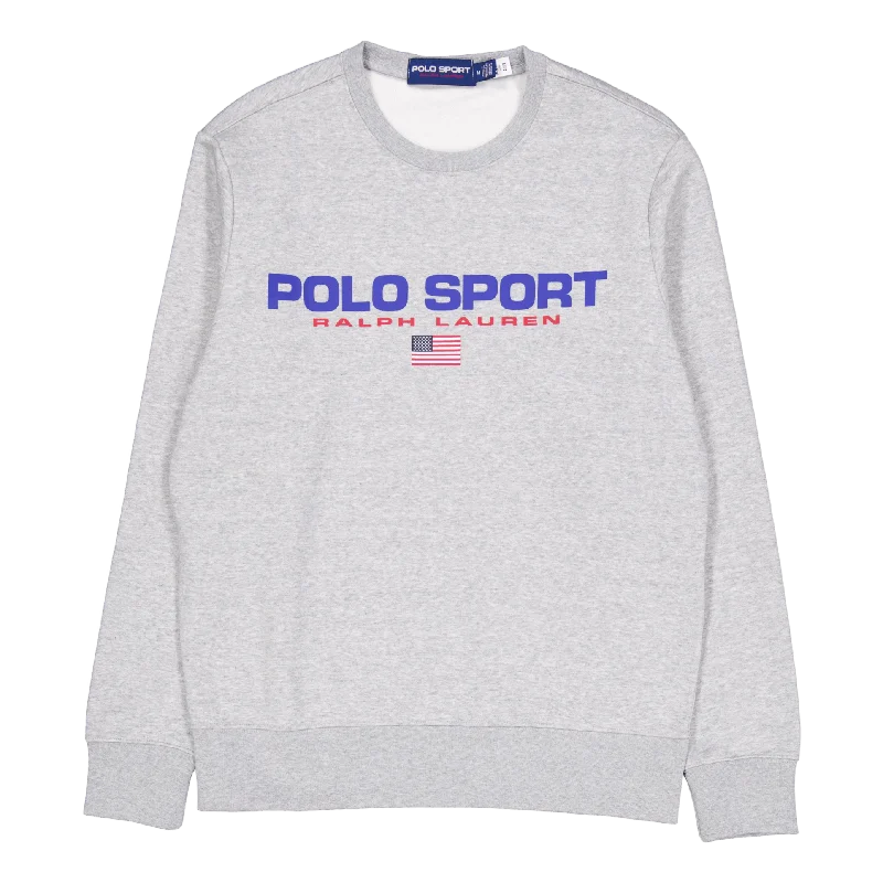 Men's plus size golf polo shirts in moisture wicking fabricPolo Sport Fleece Sweatshirt Andover Heather/Red