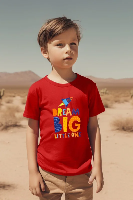 Men's jacquard woven polo shirts with intricate designsPolo Republica Boy's Dream Big Printed Tee Shirt