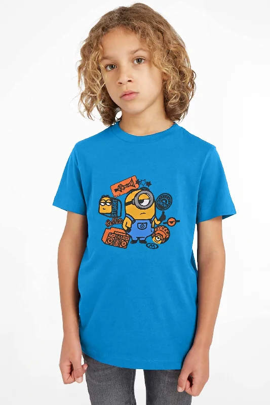 Men's quick - dry polo shirts for water sports activitiesPolo Republica Boy's Superhero Minions Printed Tee Shirt