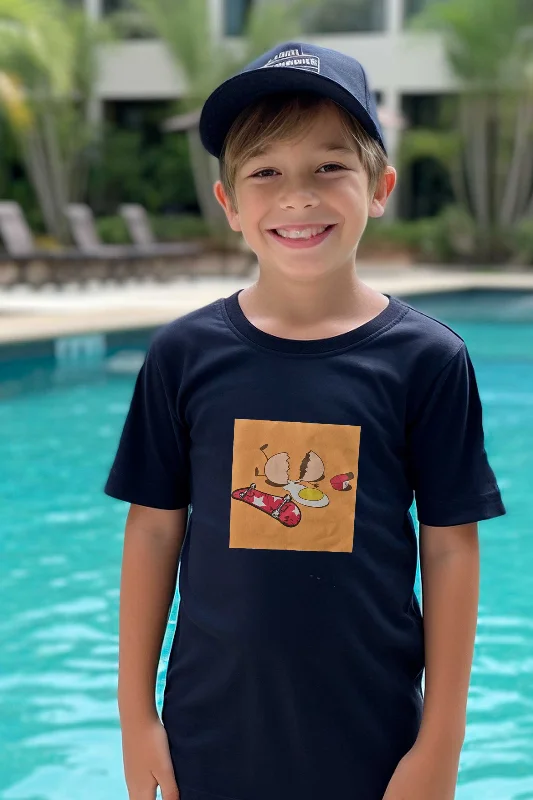 Men's breathable cotton blend polo shirts for summer outingsPolo Republica Boy's Skating Egg Printed Tee Shirt