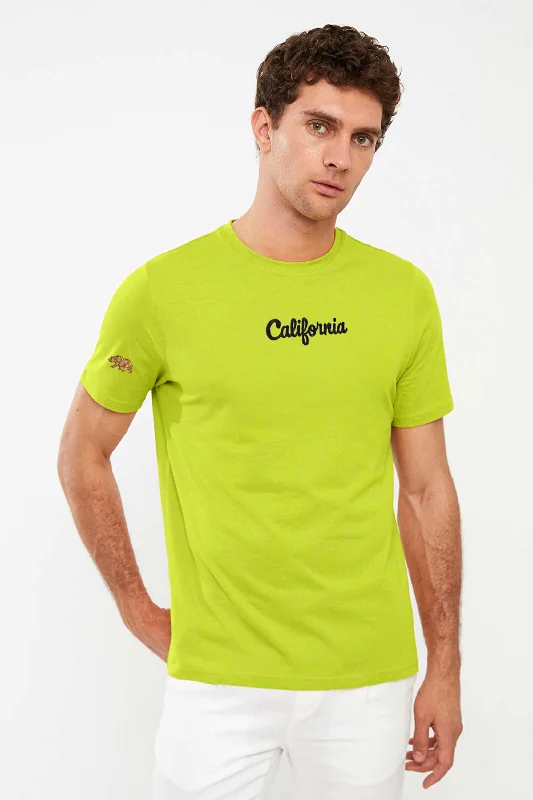 Men's formal - style silk blend polo shirts for special occasionsPolo Republica Men's California Embroidered Short Sleeve Tee Shirt
