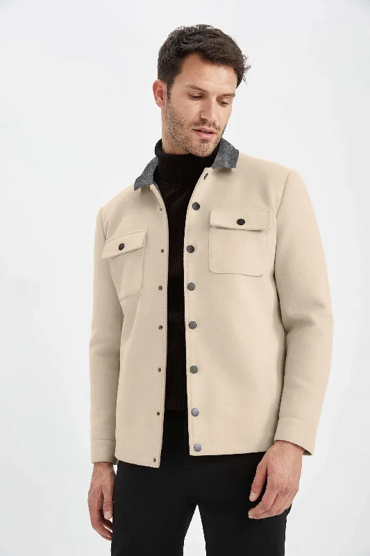Men's long sleeve classic fit polo shirts with embroidered logosPolo Republica Men's Full Fur Lining Jacket