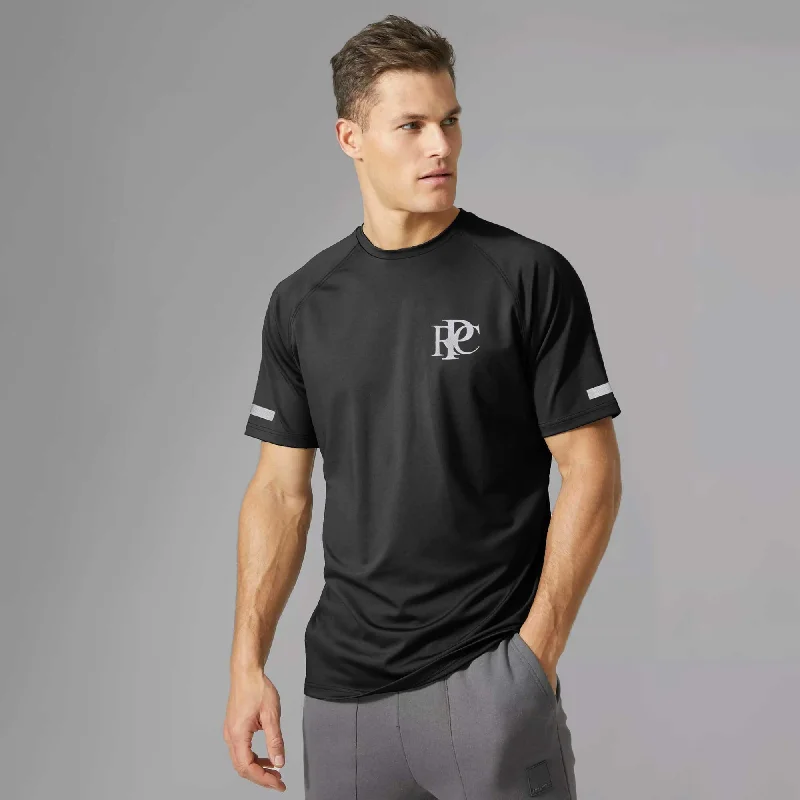 Men's UV - protected polo shirts for outdoor gardeningPolo Republica Men's PRC & Single Stripe Printed Activewear Tee Shirt
