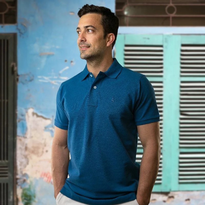 Men's breathable cotton blend polo shirts for summer outingsOriginal Pelican Polo - Royal Blue