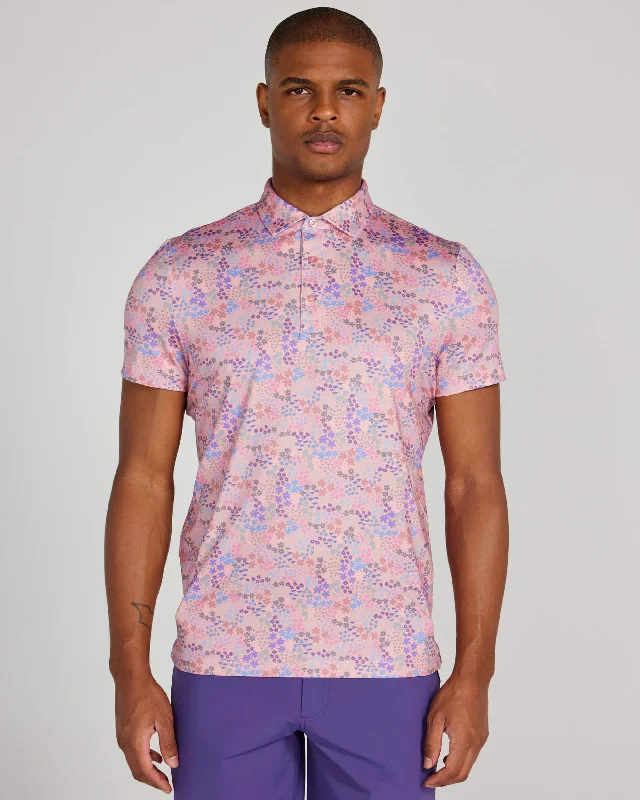 Men's vintage - inspired retro polo shirts with unique patternsRhodes Polo in Peony Multi