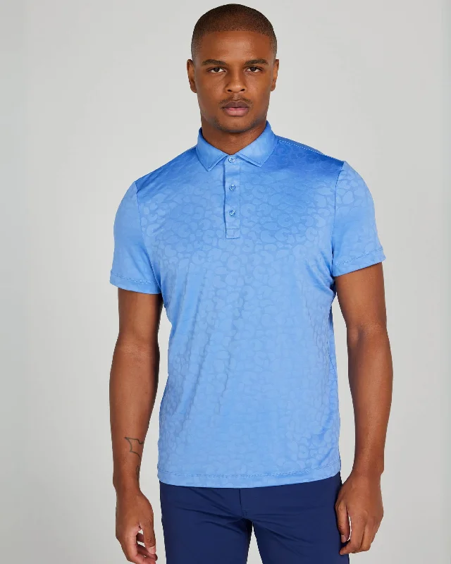 Men's quick - dry polo shirts for water sports activitiesSanborn Jacquard Polo in Bleu
