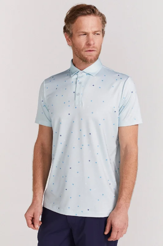 Men's ribbed cuffs and hem polo shirts for a textured lookSavile Polo in Breeze