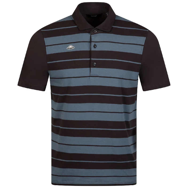 Men's button - down spread collar polo shirts for business casualTaylor Alternate Route Blue Graphite/True Blue - 2024