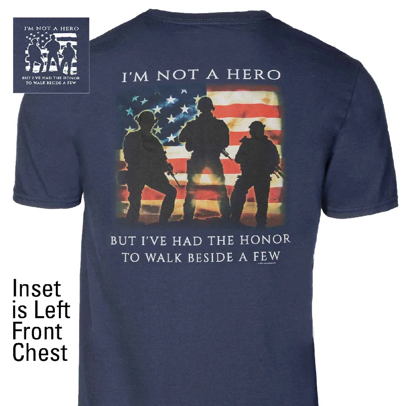 Men's distressed denim - look t - shirts with a rugged appealMen's distressed denim - look t - shirts with a rugged appealUSMC "I'm Not a Hero But …" Graphic T-shirt
