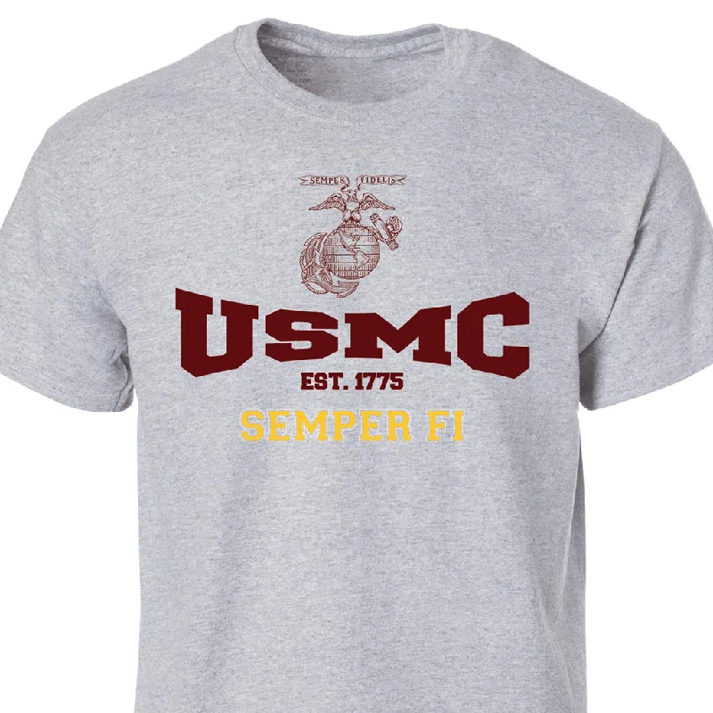 Men's plus - size pocket t - shirts with a classic lookMen's plus - size pocket t - shirts with a classic lookUSMC Semper Fi Est 1775 T-shirt