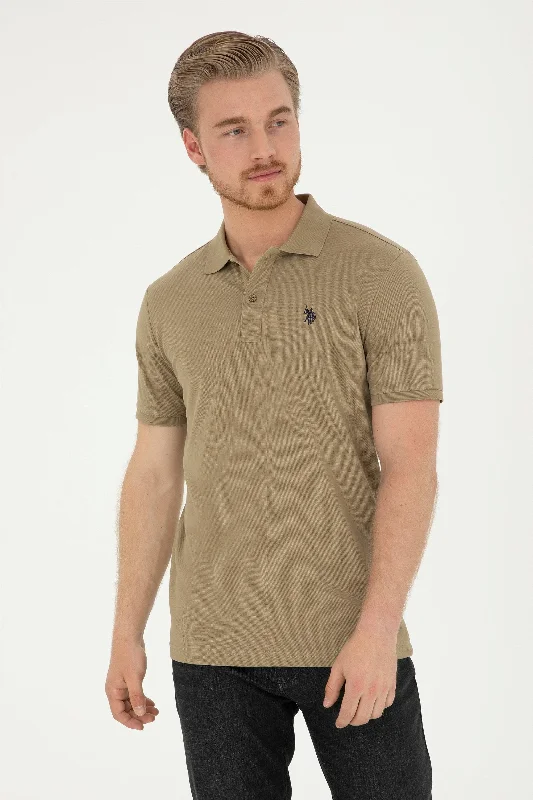 Men's button - down spread collar polo shirts for business casualPolo majica kratkih rukava