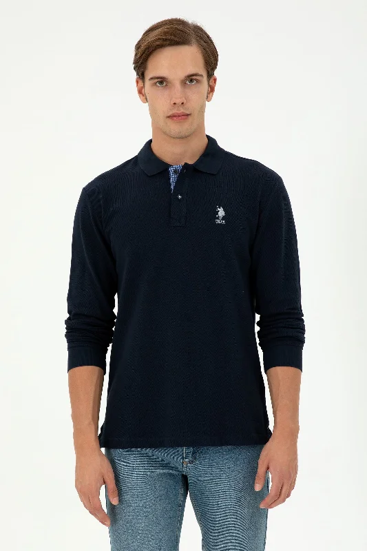 Men's formal - style silk blend polo shirts for special occasionsPolo majica dugih rukava