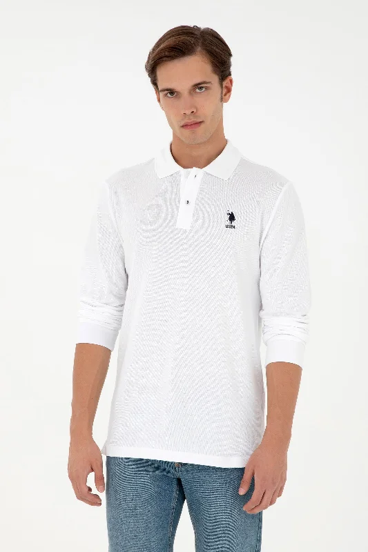 Men's two - tone stripe polo shirts with a preppy stylePolo majica dugih rukava