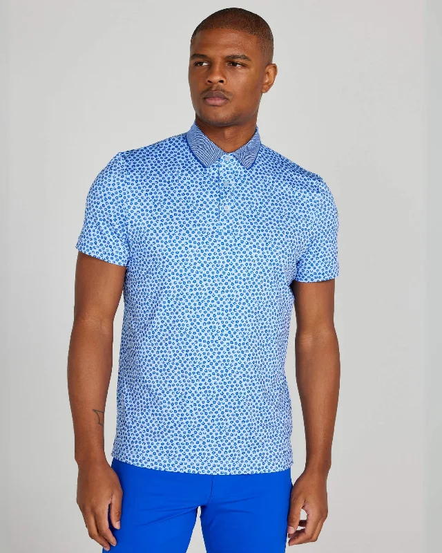Men's vintage - inspired retro polo shirts with unique patternsWindsor Polo in Atmosphere Multi