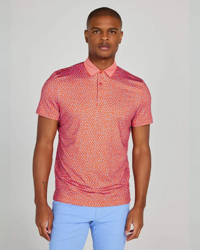 Men's color - block polo shirts with a bold fashion statementWindsor Polo in Vermilion Multi