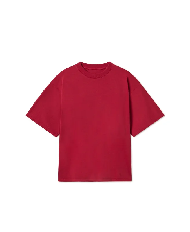 Men's eco - friendly recycled t - shirts for sustainable fashion choices300 GSM 'Dark Red' T-Shirt