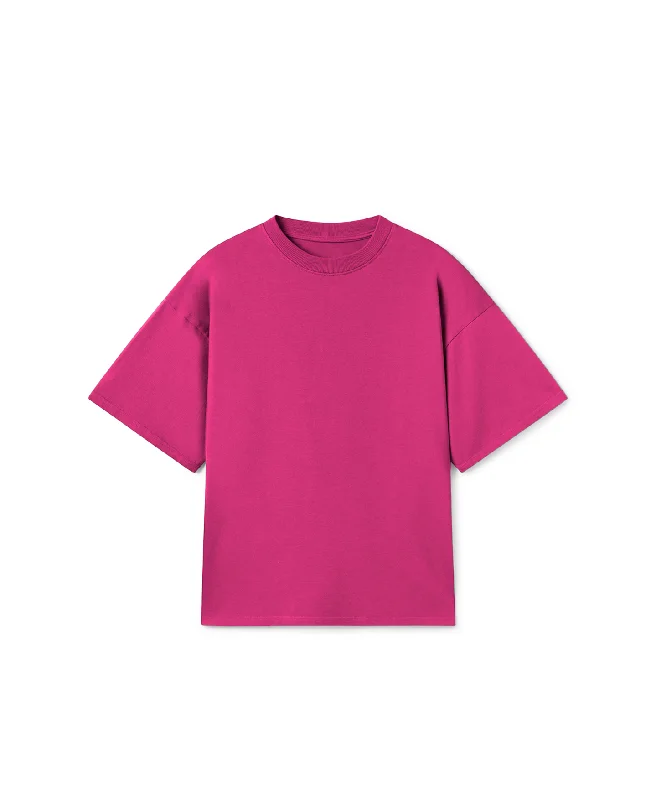 Men's v - neck muscle t - shirts for a body - building aesthetic300 GSM 'Fucsia' T-Shirt