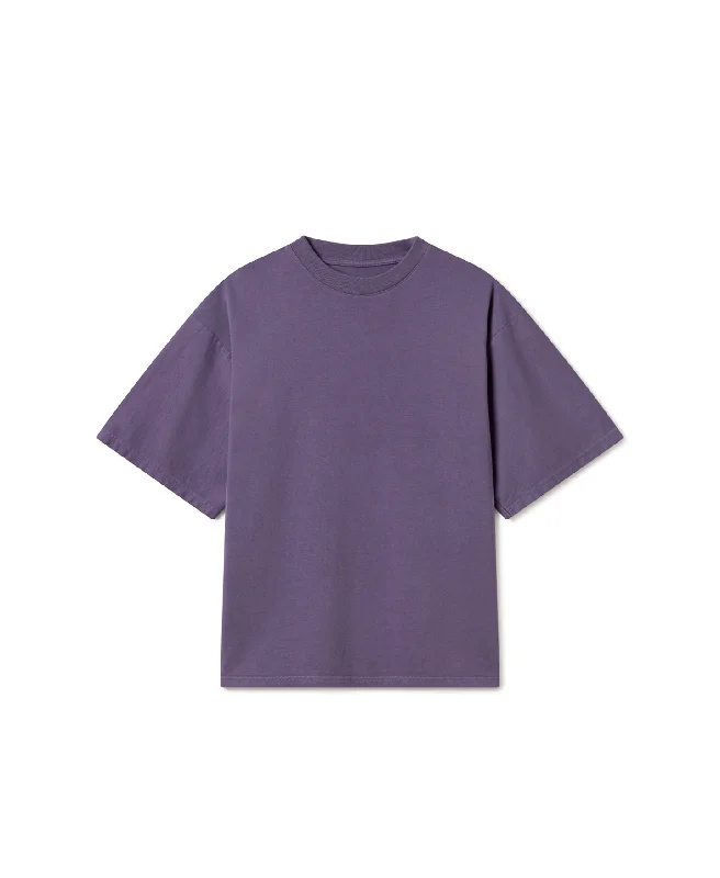 Men's long - sleeve henley t - shirts with button - down plackets300 GSM 'Midnight Purple' T-Shirt