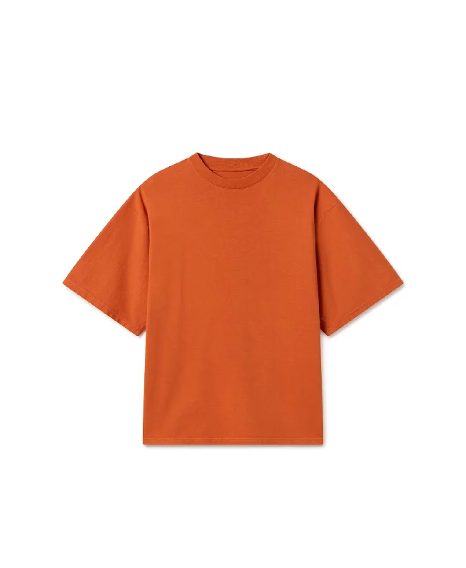 Men's lightweight performance t - shirts for running marathons300 GSM 'Orange Rust' T-Shirt