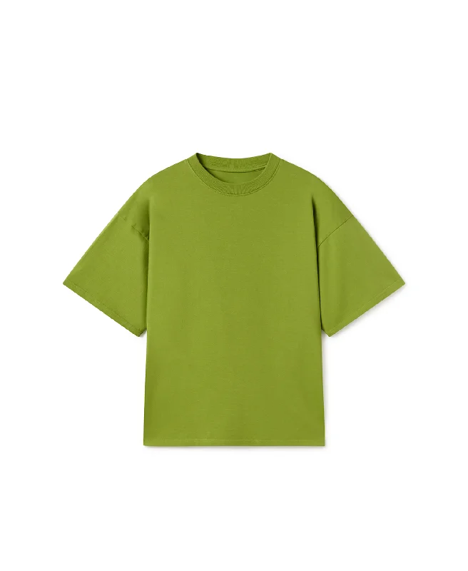 Men's mock - neck t - shirts with a modern and sleek style300 GSM 'Swamp Green' T-Shirt