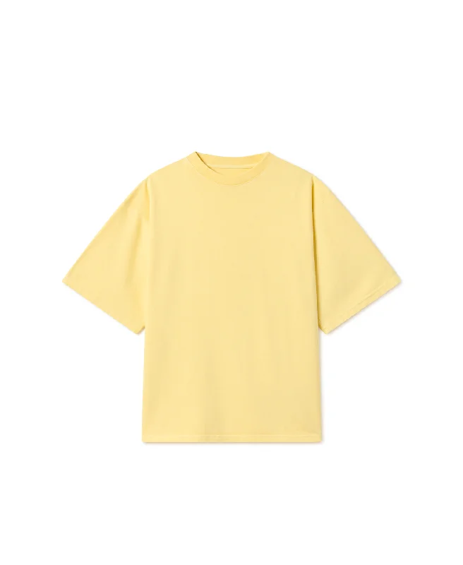 Men's mock - neck t - shirts with a modern and sleek style300 GSM 'Vintage Yellow' T-Shirt