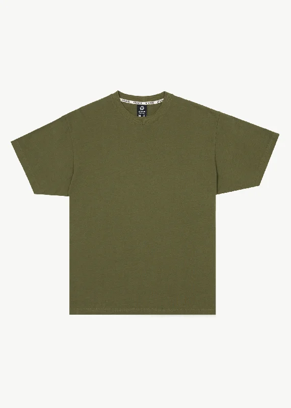 Men's lightweight performance t - shirts for running marathonsAFENDS Mens Genesis - Heavy Boxy Tee - Military