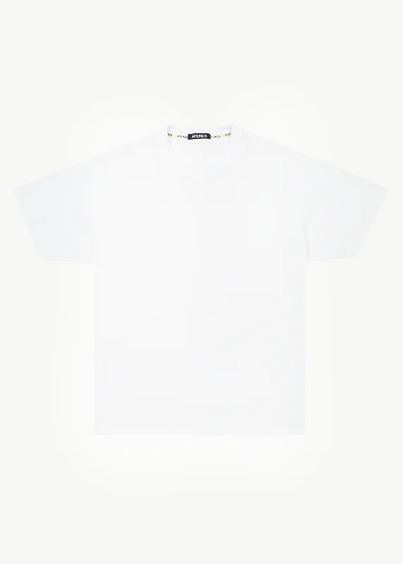 Men's thermal t - shirts with a high - neck design for cold weatherAFENDS Mens Genesis - Heavy Boxy Tee - White