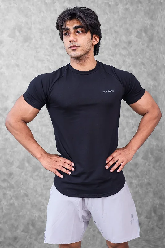 Men's distressed denim - look t - shirts with a rugged appealAlpha Regular T-shirt - Black