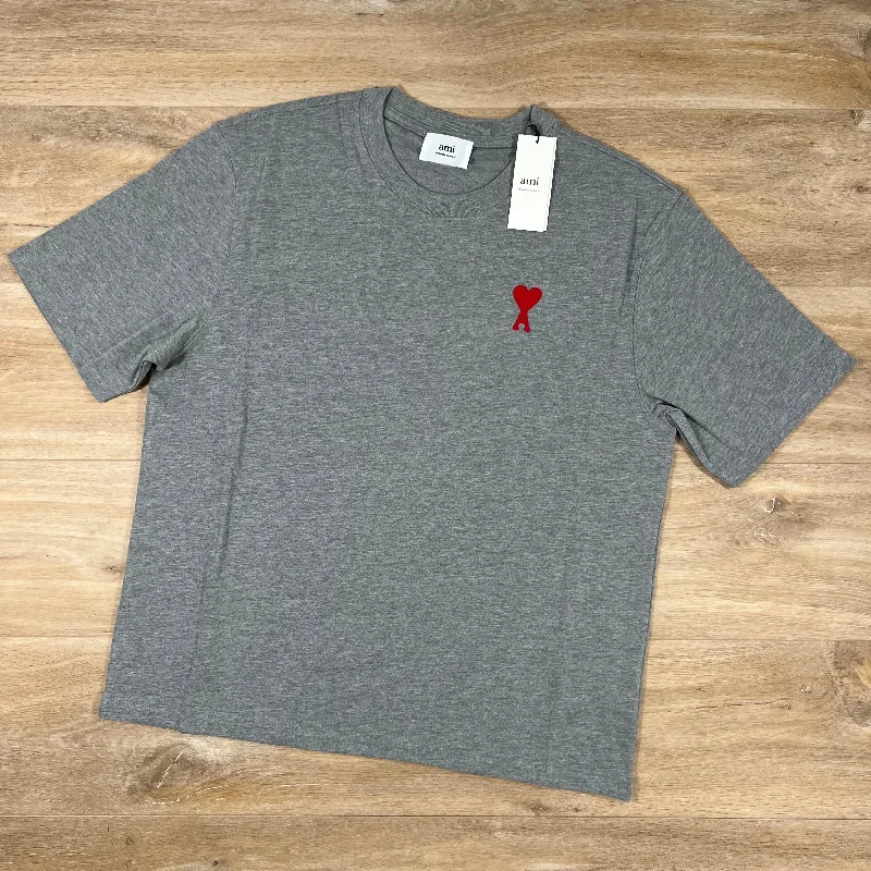 Men's slim - fit graphic t - shirts with vintage rock band printsAmi De Coeur T-Shirt in Heather Grey