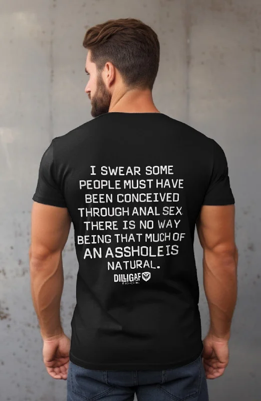 Men's printed Hawaiian t - shirts for tropical vacationsAsshole aren't Natural T-Shirt