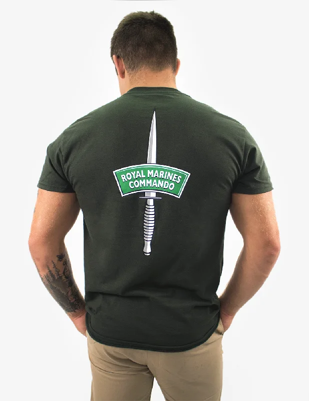 Men's long - sleeve henley t - shirts with button - down placketsBasic Royal Marines Commando Dagger and Flash T-Shirt