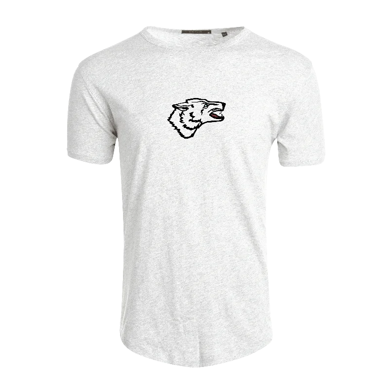 Men's v - neck muscle t - shirts for a body - building aestheticBlack Wolf Welcome Alpha Slub Tee