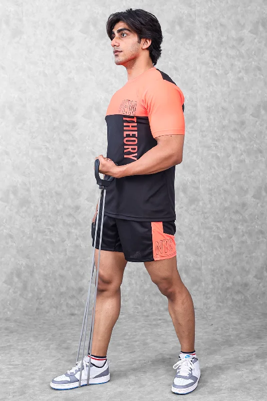 Men's plus - size pocket t - shirts with a classic lookBlock Training Set- Neon Orange