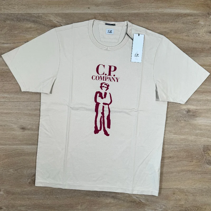 Men's antimicrobial t - shirts for odor - free freshness during travelC.P. Company Mercerised British Sailor T-Shirt in Pistachio Shell