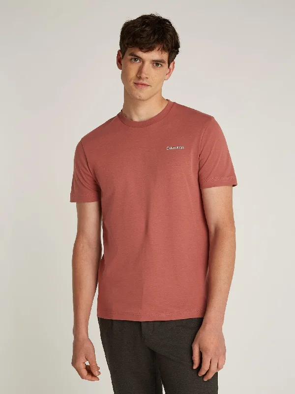 Men's button - front t - shirts with a unique artistic printCalvin Klein Cotton Interlock T-Shirt