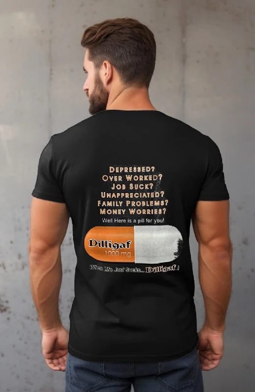 Men's button - front t - shirts with a unique artistic printChill Pill