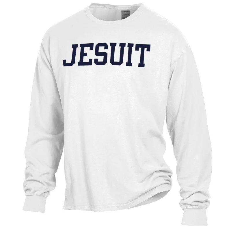 Men's tie - dye t - shirts with a bohemian styleComfort Wash Long Sleeve White Tee