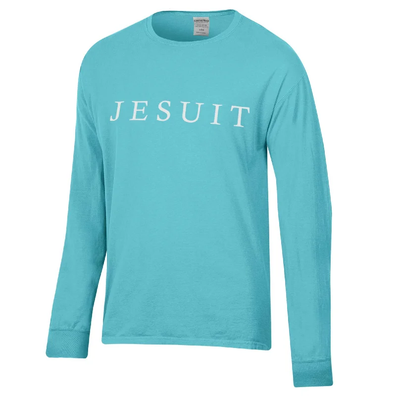 Men's slim - fit graphic t - shirts with vintage rock band printsComfort Wash LS Jesuit Tee