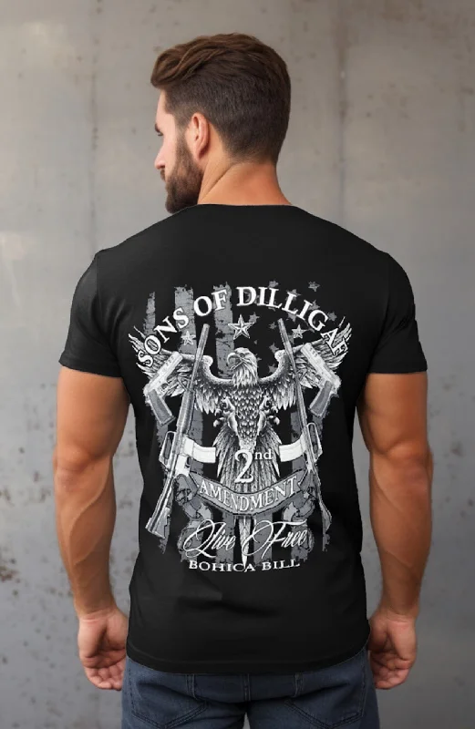Men's button - front t - shirts with a unique artistic printSons of Dilligaf  Tee